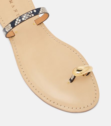Kibera snake-effect leather sandals - Amanu - Modalova