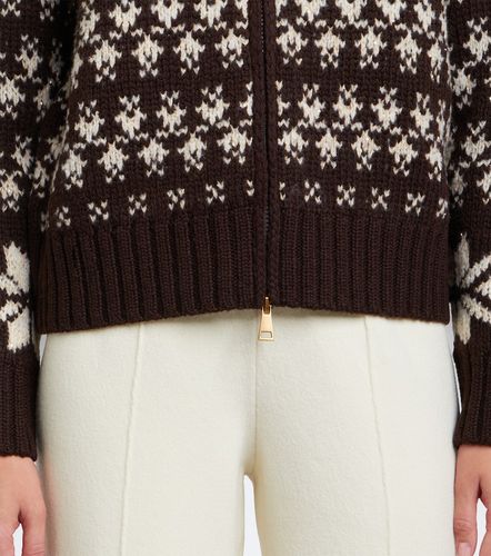 Fair Isle sequined wool-blend zip-up cardigan - Moncler - Modalova