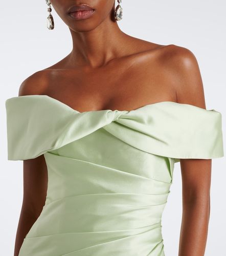 Devina pleated off-shoulder corset gown - Costarellos - Modalova
