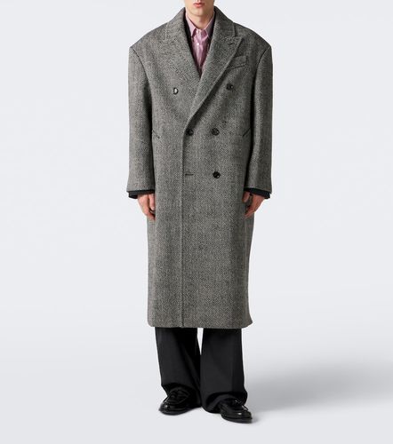 Herringbone double-breasted wool coat - Ami Paris - Modalova