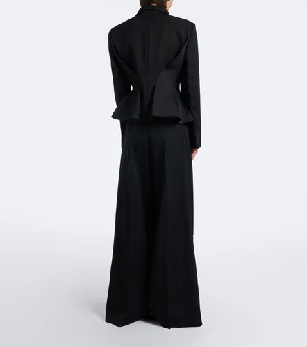 Wool grain de poudre barrel-leg pants - Givenchy - Modalova