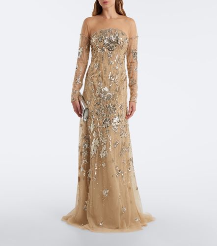 Verzierte Robe aus Tüll - Georges Hobeika - Modalova