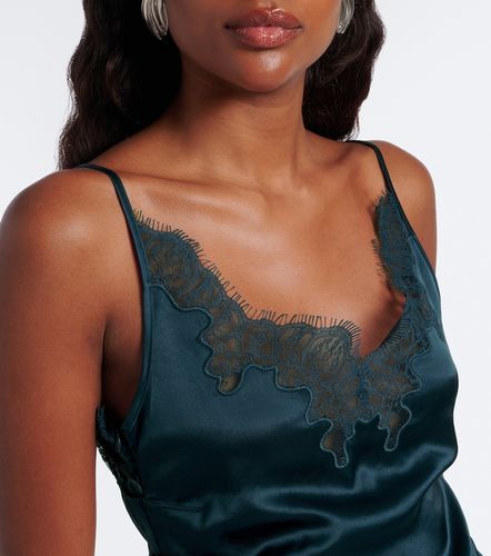 Ruched lace-trimmed satin camisole - Jacques Wei - Modalova