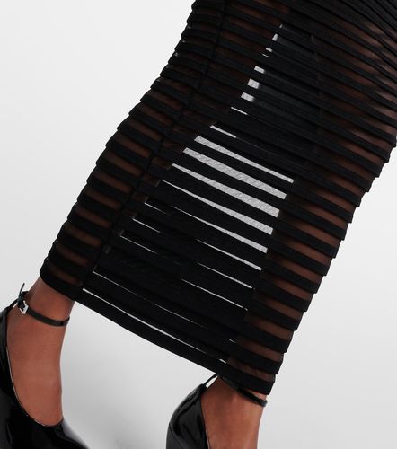 Alaïa Abito lungo in crêpe a righe - Alaia - Modalova
