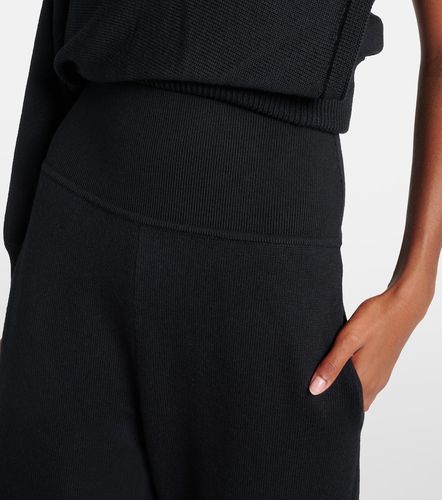 High-rise wool-blend straight pants - Alaia - Modalova