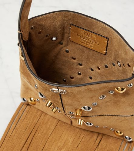 Borsa a spalla Nellcôte Small in suede - Valentino Garavani - Modalova