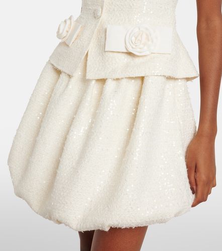Bow-detail sequined boucle minidress - Self-Portrait - Modalova