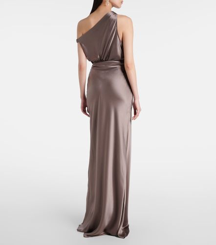 Draped one-shoulder silk satin gown - The Sei - Modalova