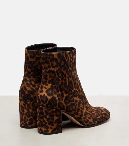 Joelle 70 leopard-print suede ankle boots - Gianvito Rossi - Modalova