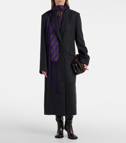 Chalk stripe wool coat - Dries Van Noten - Modalova