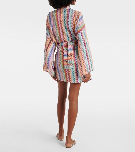 Cárdigan envolvente oversized de lamé en zigzag - Missoni - Modalova