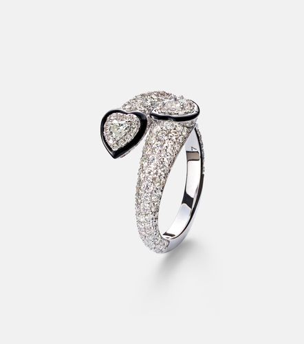 Anillo Double Crush de oro blanco de 18 ct con diamantes - Kamyen - Modalova