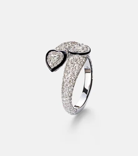 Double Crush 18kt white gold ring with diamonds - Kamyen - Modalova