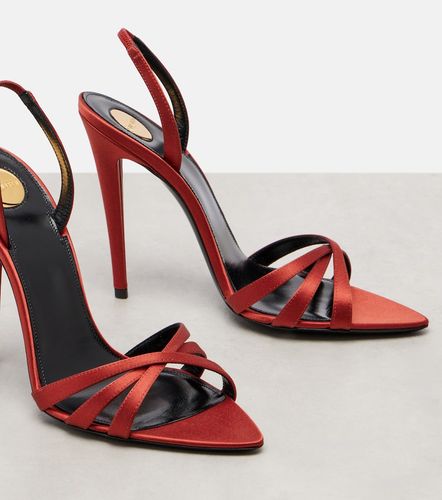 Kate crepe satin slingback sandals - Saint Laurent - Modalova