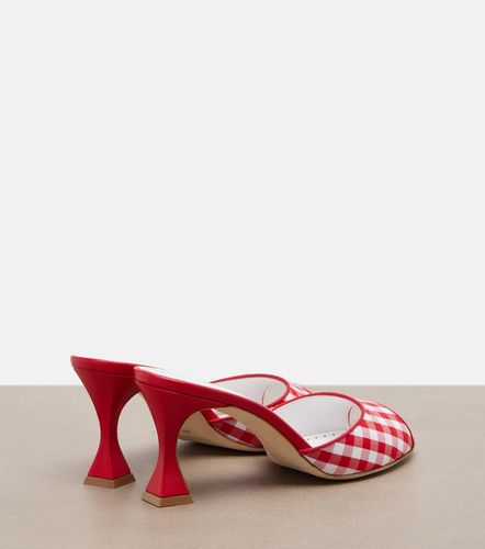 Jadara leather-trimmed gingham mules - Manolo Blahnik - Modalova