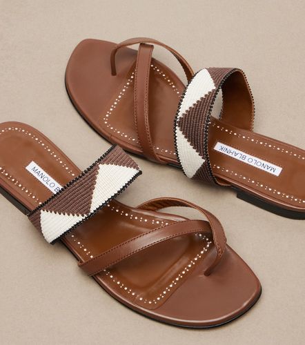 Sandalen Susastra aus Leder - Manolo Blahnik - Modalova