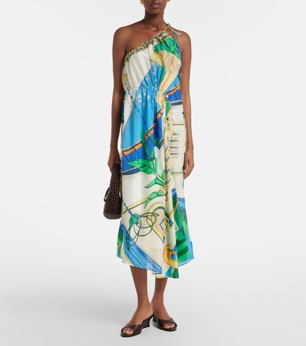 Abito midi in cotone e seta con stampa - Tory Burch - Modalova