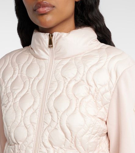 Cárdigan de algodón con paneles de plumas - Moncler - Modalova