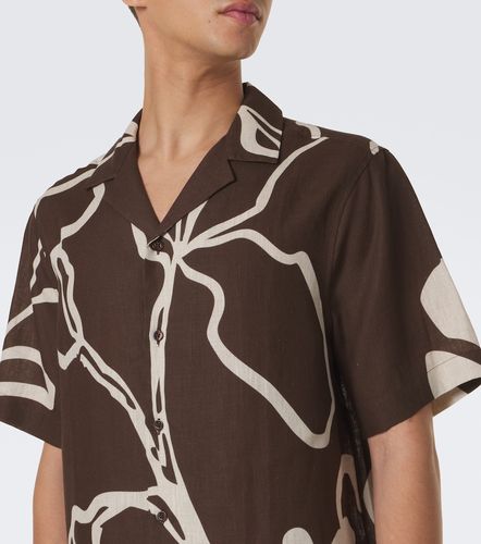 Printed linen bowling shirt - Frescobol Carioca - Modalova