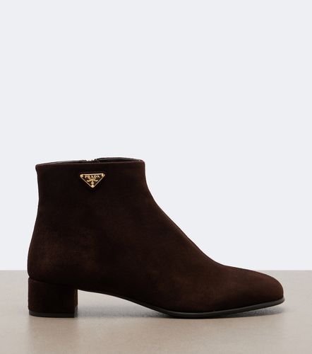 Prada Botines de ante con logo - Prada - Modalova