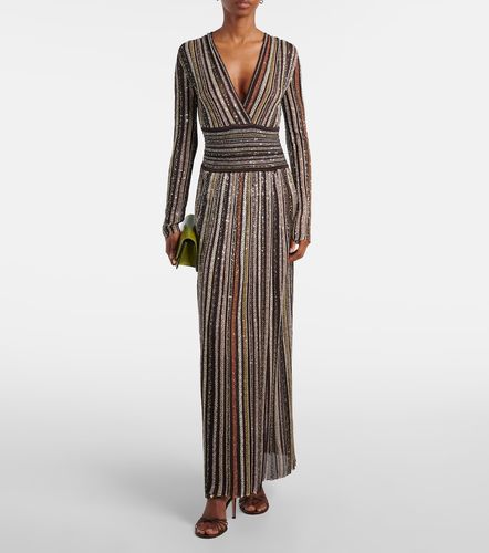 Abito lungo a righe con paillettes - Missoni - Modalova