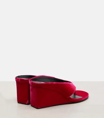 Cube 75 velvet wedge thong sandals - Alaia - Modalova