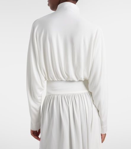 Alaia Draped mockneck jersey jacket - Alaia - Modalova