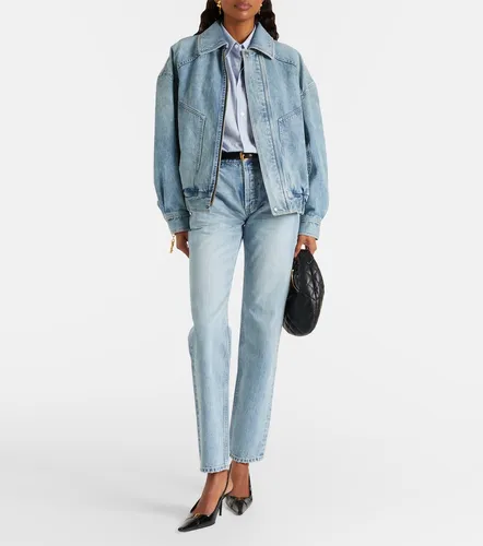 Jeans rectos de tiro alto - Saint Laurent - Modalova