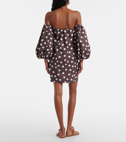 Polka-dot cotton-blend minidress - Adriana Degreas - Modalova