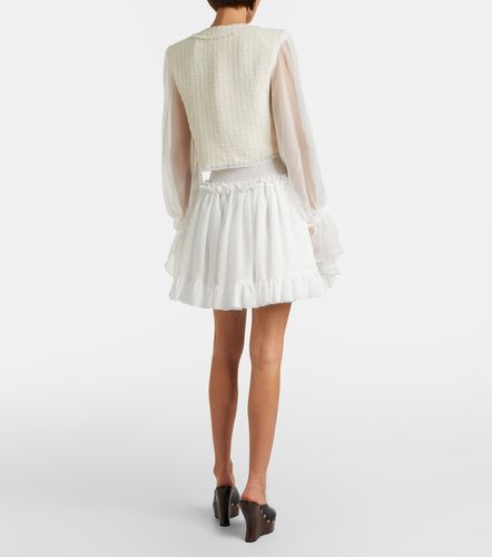 Balmain Ruffled poplin miniskirt - Balmain - Modalova