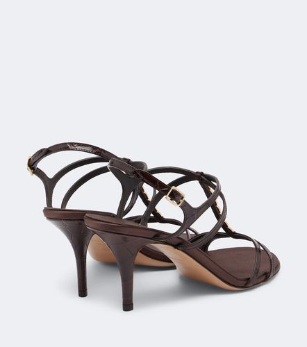 Tiane croc-effect embellished leather sandals - Ferragamo - Modalova