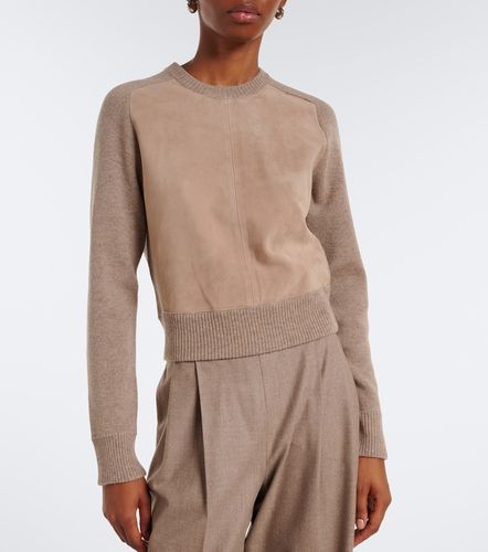 Pullover aus Wolle und Kaschmir mit Veloursleder - Max Mara - Modalova