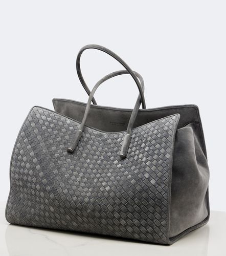 Borsa Barbara Large in suede Intrecciato - Bottega Veneta - Modalova