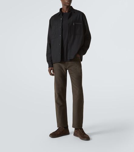 Zegna Camiseta de algodón con logo - Zegna - Modalova