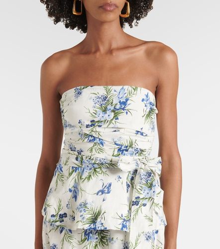 Strapless belted cotton top - Veronica Beard - Modalova