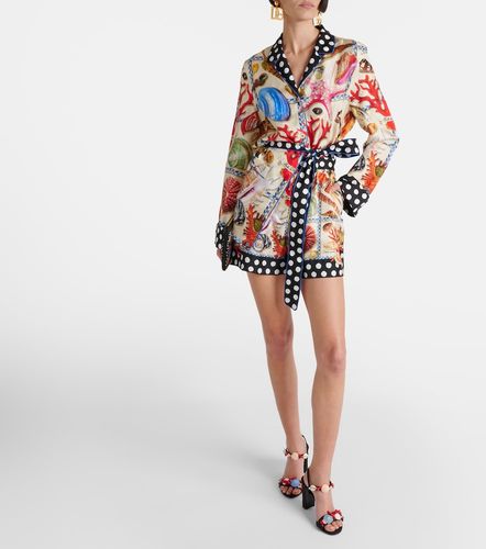 Capri printed silk satin shorts - Dolce&Gabbana - Modalova