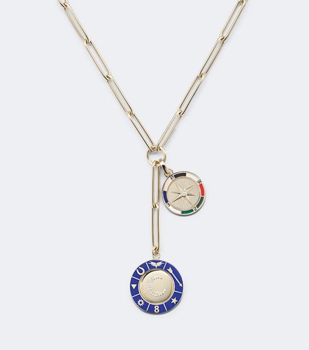 Collana Crescent & Internal Compass in 18kt con diamanti - FoundRae - Modalova