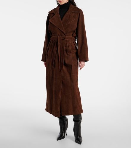 Nour Hammour Althea suede wrap coat - Nour Hammour - Modalova