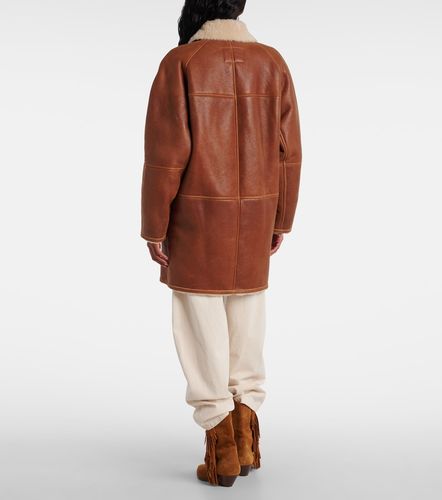 Abrigo Berthie de piel con borrego - Isabel Marant - Modalova