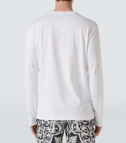 Camiseta de jersey de algodón bordado - Dolce&Gabbana - Modalova