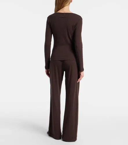 Pantalones anchos de pointelle de algodón - Leset - Modalova