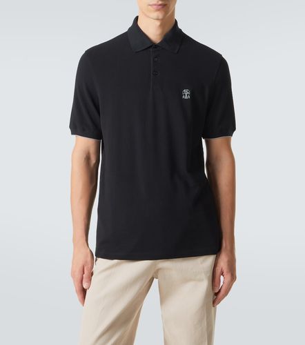 Polo in cotone con logo - Brunello Cucinelli - Modalova