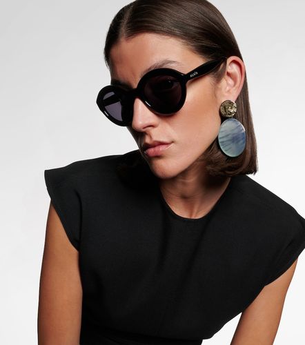 Lettering Logo round sunglasses - Alaia - Modalova