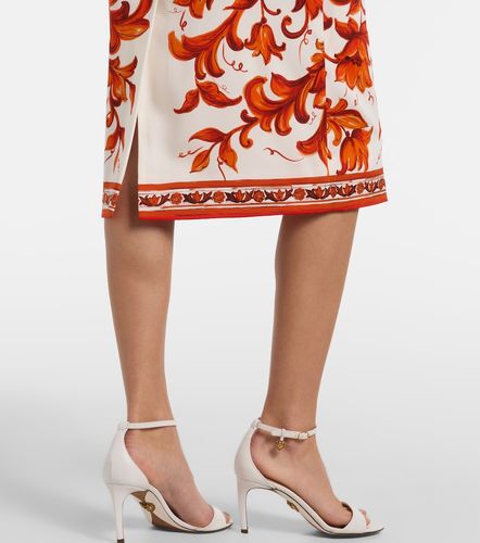 Abito midi Majolica in misto seta - Dolce&Gabbana - Modalova