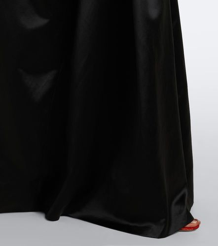 Draped printed silk satin gown - Dries Van Noten - Modalova
