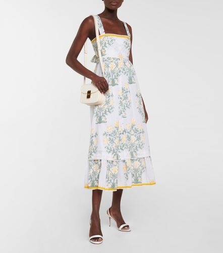 Vestido midi de algodón a capas floral - Juliet Dunn - Modalova