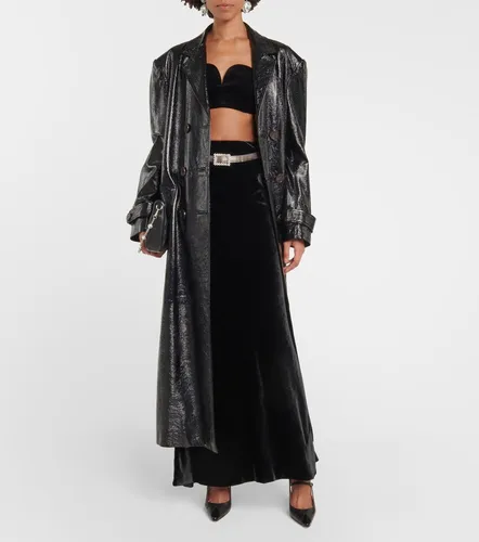 High-rise silk-blend maxi skirt - Alessandra Rich - Modalova