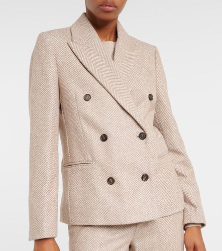 Chevron wool-blend blazer - Brunello Cucinelli - Modalova