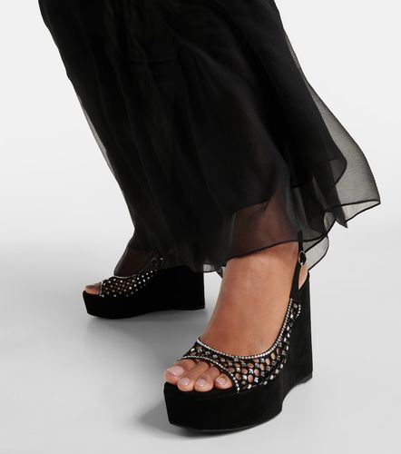 Embellished suede platform sandals - Rene Caovilla - Modalova
