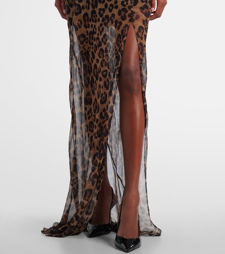 Leopard-print silk maxi dress - Blumarine - Modalova